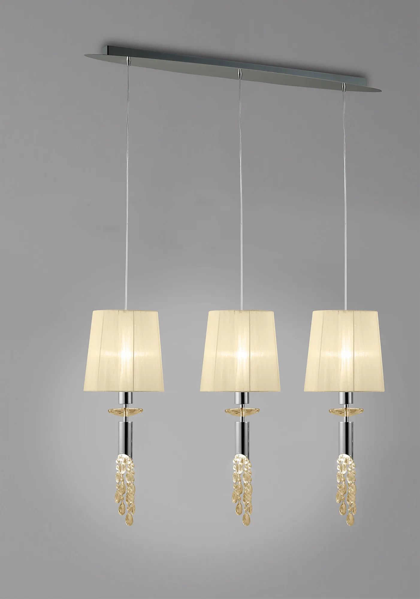 Tiffany Polished Chrome-Cream Crystal Ceiling Lights Mantra Linear Crystal Fittings Tiffany Polished Chrome-Cream Crystal Ceiling Lights Mantra Linear Crystal Fittings